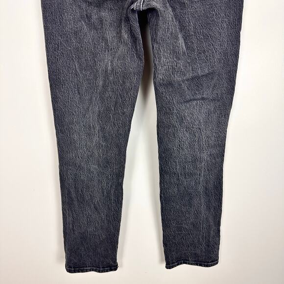 Madewell Mid-rise The Perfect Vintage Jean in Lunar wash Distressed Black Sz 26 - Picture 11 of 15